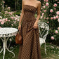 Robe bustier à pois tendance pour femme