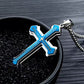 ✝️ PROMO LIMITÉE 50% DE RÉDUCTION ! ✨ Collier Croix du Notre Père pour Homme – Acier Titane, Gravure Complète & Design Superposé 🔥