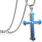✝️ PROMO LIMITÉE 50% DE RÉDUCTION ! ✨ Collier Croix du Notre Père pour Homme – Acier Titane, Gravure Complète & Design Superposé 🔥