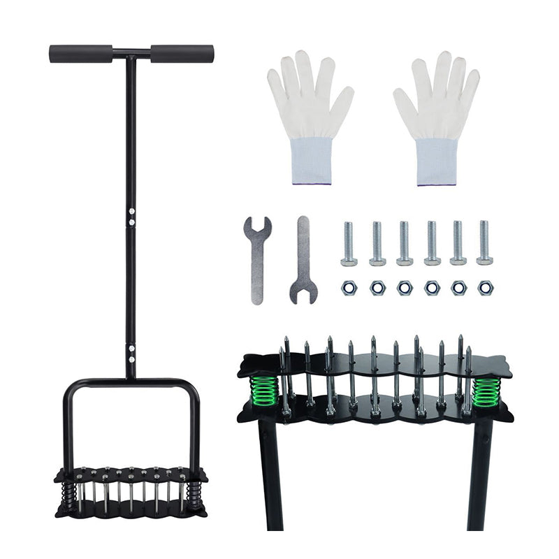 🌱 PROMO FLASH : 50% DE RÉDUCTION ! 🍃 Aérateur de Pelouse Manuel – Acier Carbone – Éjection à Ressort & Manche Réglable for Jardin & Cour 🏡