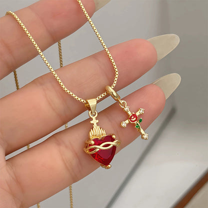 ✝️ PROMO LIMITÉE 50% DE RÉDUCTION ! ✨ Pendentif Double Gold Faith – Symbolique, Chaîne Réglable ✨