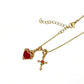 ✝️ PROMO LIMITÉE 50% DE RÉDUCTION ! ✨ Pendentif Double Gold Faith – Symbolique, Chaîne Réglable ✨