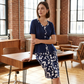 👗50% DE RÉDUCTION🎨Ensemble jupe crayon & top color-block – Taille cintrée, chic & parfait pour le bureau, dîners ou occasions spéciales – Polyvalent et élégant🔥