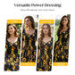 Robe imprimée à manches ballon pour femme