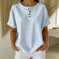 T-shirt Henley Femme Décontracté à Rayures