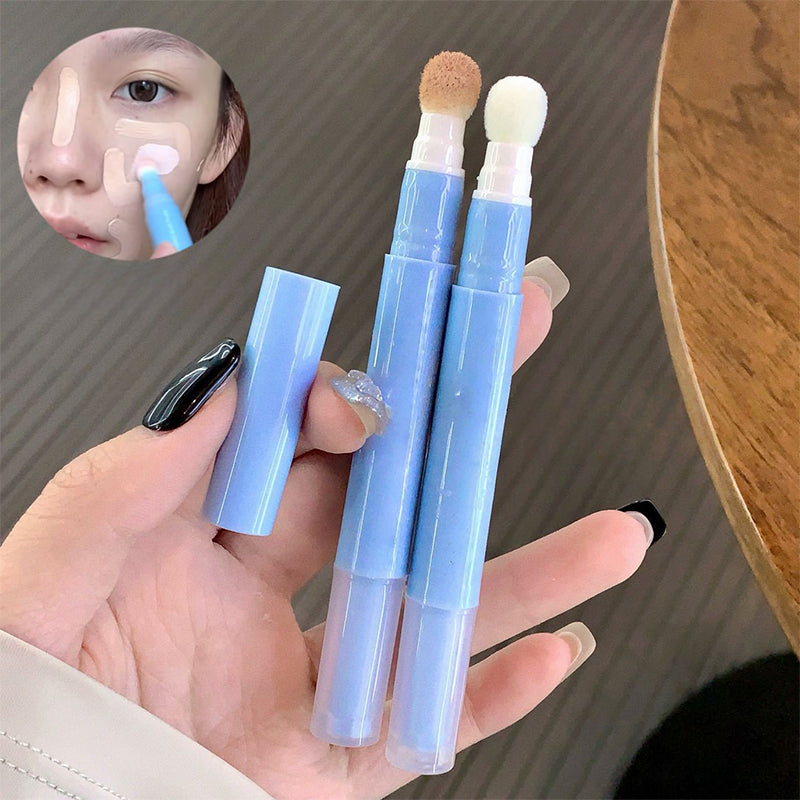 📢Achetez 1 et recevez 1 gratuit💄Crayon Correcteur Hydratant – Embout Éponge, Texture Crémeuse, Fini Mat, 2 Teintes, 2g, Idéal Cernes & Imperfections ✨