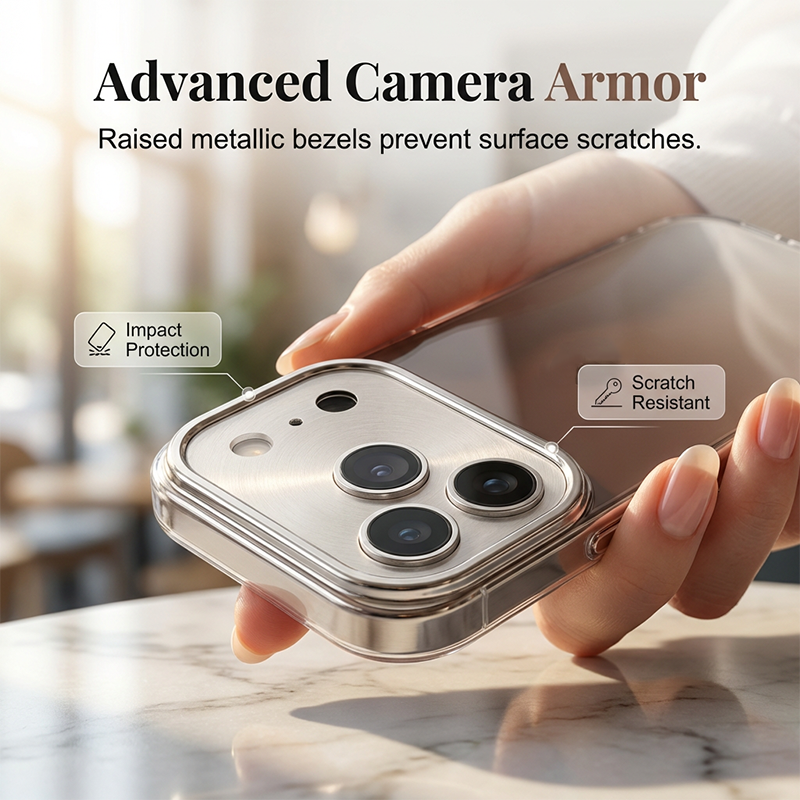 Coque de téléphone brillante à paillettes avec protection de l'appareil photo