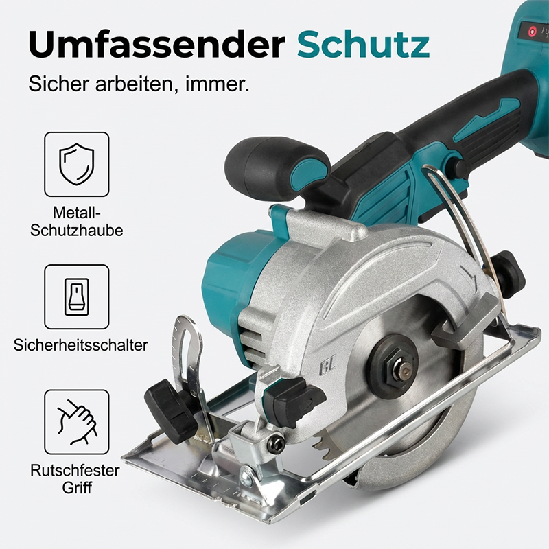 ⚡PROMO FLASH 50%🔧Scie Circulaire Sans Fil 21V Brushless 1500W – 2 Batteries, Disque 165mm, Vitesse 10000 tr/min, Profondeur 63mm, Inclinaison 0-45°⚙️