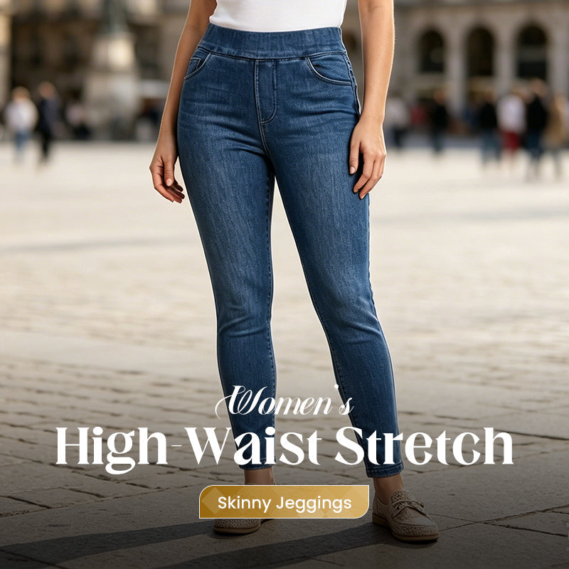 ⏰Jeggings skinny extensibles taille haute pour femme