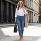 ⏰Jeggings skinny extensibles taille haute pour femme
