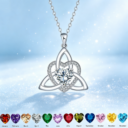 💐 PROMO EXCEPTIONNELLE -50% !💖Collier Pendentif Cœur & Nœud Celtique – Argent Fini Main, Détails Raffinés✨🍀