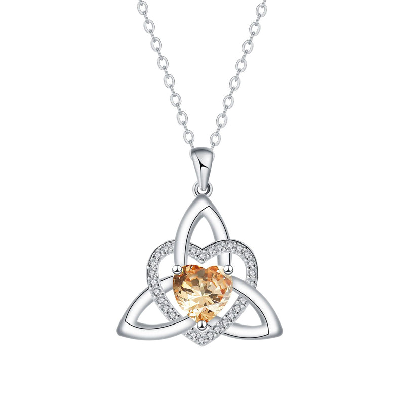 💐 PROMO EXCEPTIONNELLE -50% !💖Collier Pendentif Cœur & Nœud Celtique – Argent Fini Main, Détails Raffinés✨🍀