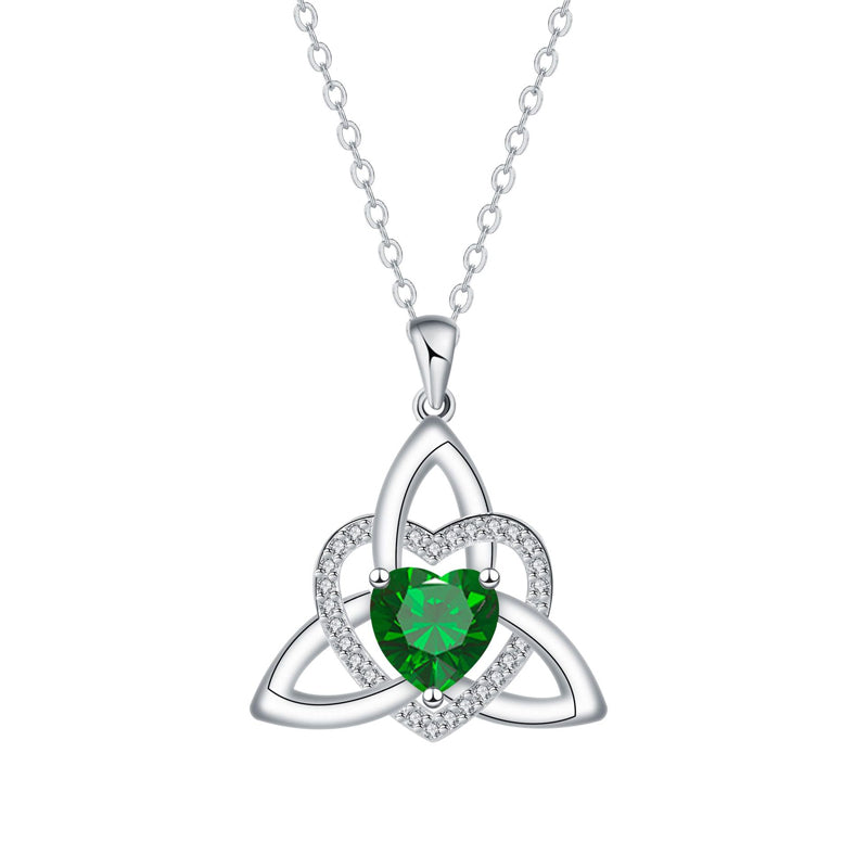 💐 PROMO EXCEPTIONNELLE -50% !💖Collier Pendentif Cœur & Nœud Celtique – Argent Fini Main, Détails Raffinés✨🍀