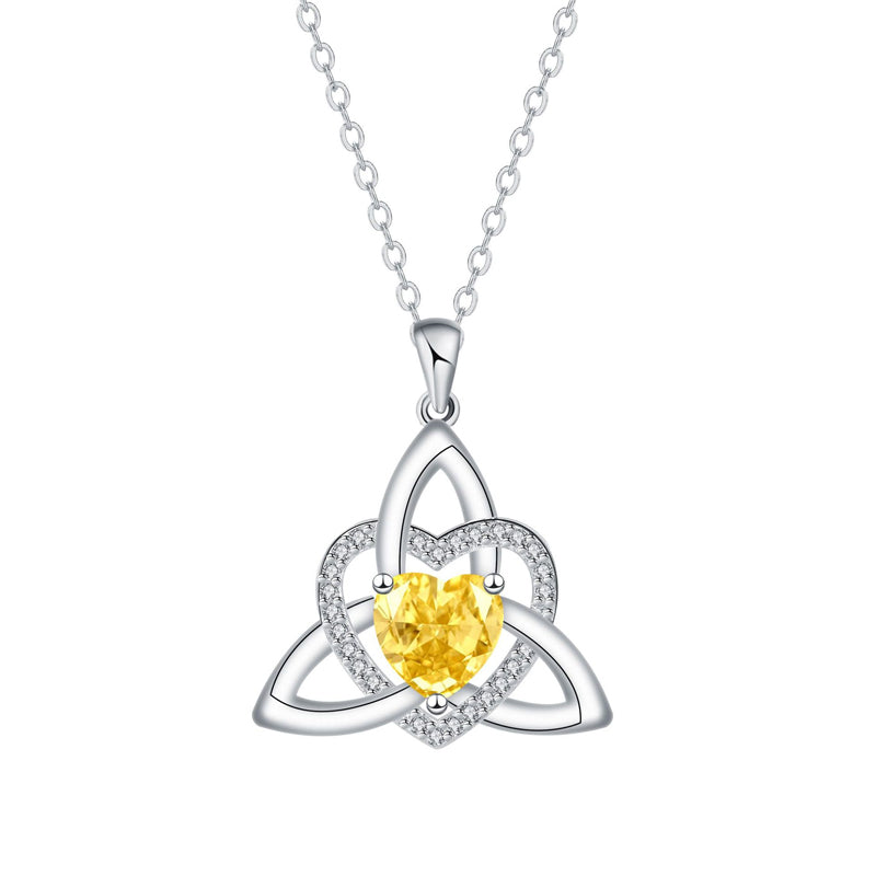 💐 PROMO EXCEPTIONNELLE -50% !💖Collier Pendentif Cœur & Nœud Celtique – Argent Fini Main, Détails Raffinés✨🍀