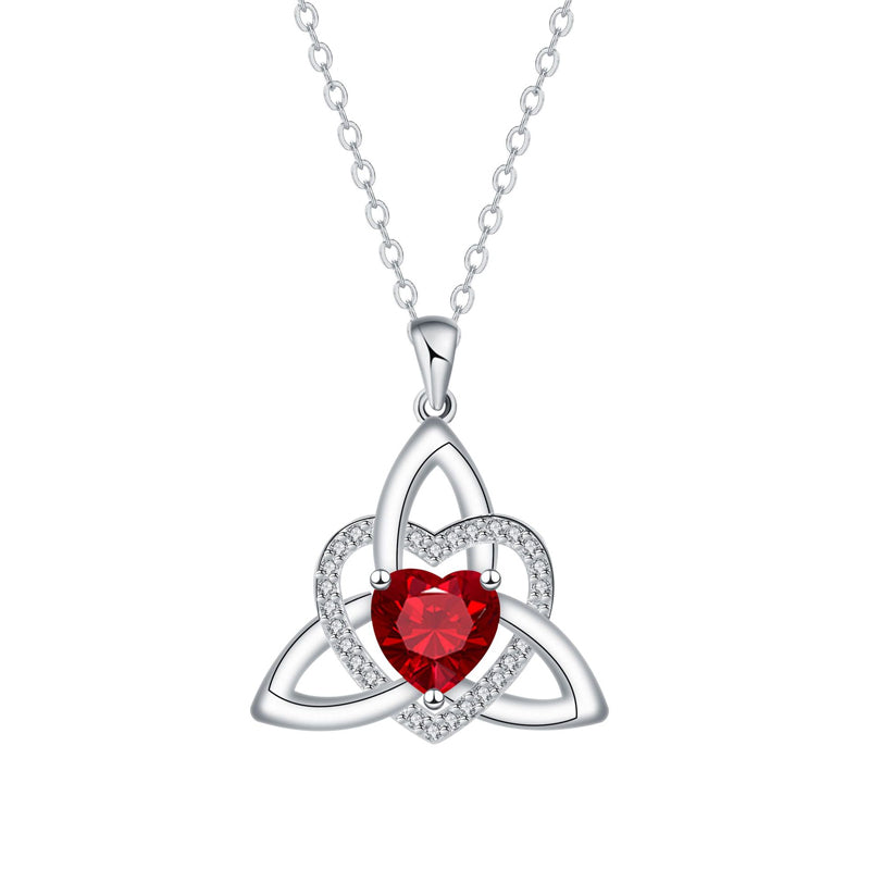 💐 PROMO EXCEPTIONNELLE -50% !💖Collier Pendentif Cœur & Nœud Celtique – Argent Fini Main, Détails Raffinés✨🍀