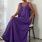 Robe maxi décontractée sans manches pour femme