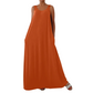 Robe maxi décontractée sans manches pour femme