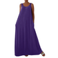Robe maxi décontractée sans manches pour femme