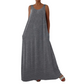 Robe maxi décontractée sans manches pour femme