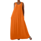 Robe maxi décontractée sans manches pour femme