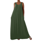 Robe maxi décontractée sans manches pour femme