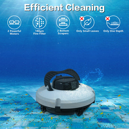 🤖 Robot nettoyeur de piscine sans fil 🌊 Haute aspiration & navigation intelligente – Démarrage simple pression, panier filtrant facile à retirer – piscine impeccable sans effort 🏊