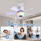 📢📢50% DE RÉDUCTION⏰Ventilateur de plafond intelligent avec éclairage, RGB et haut-parleur Bluetooth