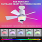 📢📢50% DE RÉDUCTION⏰Ventilateur de plafond intelligent avec éclairage, RGB et haut-parleur Bluetooth