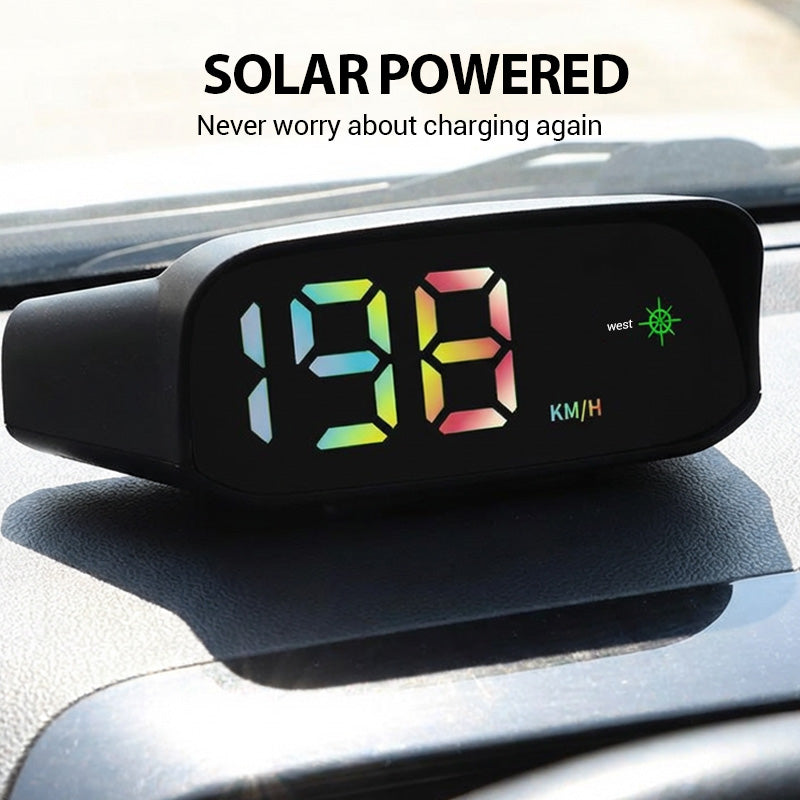Compteur de vitesse HUD pour voiture alimenté à l'énergie solaire