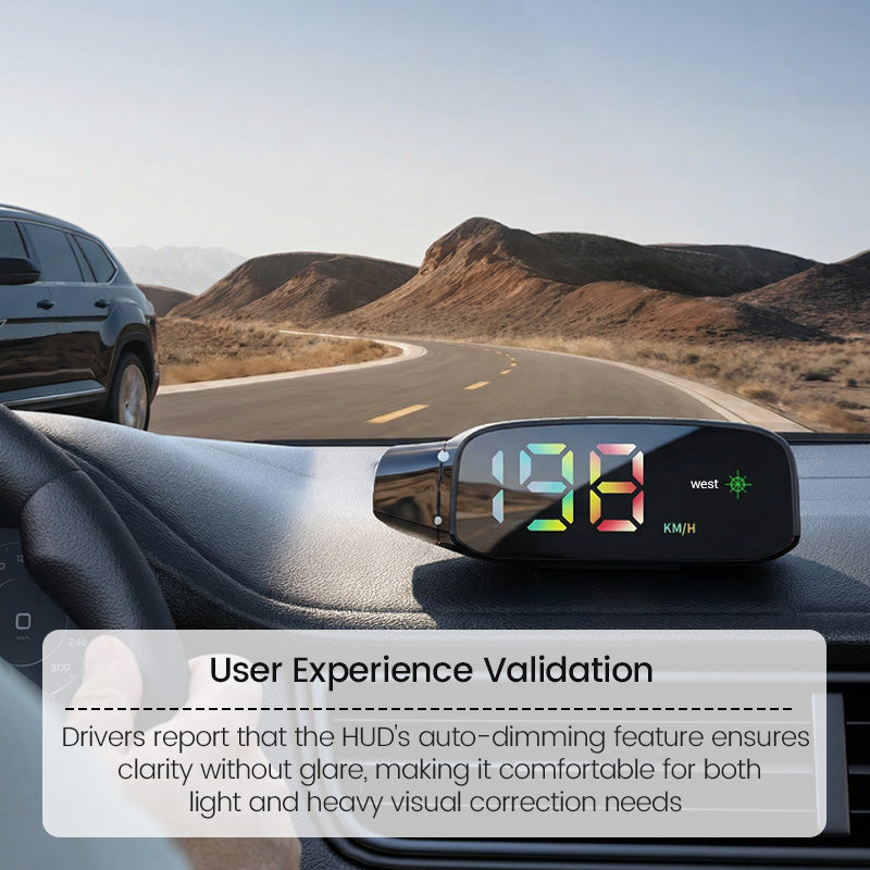 Compteur de vitesse HUD pour voiture alimenté à l'énergie solaire