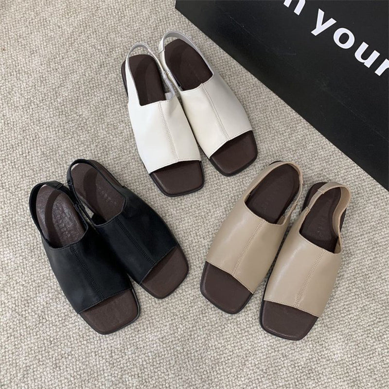 👡 PROMO LIMITÉE 50% DE RÉDUCTION ! ✨ Sandales Femme – Bout Carré, Bride Arrière, 3 Couleurs 🌼