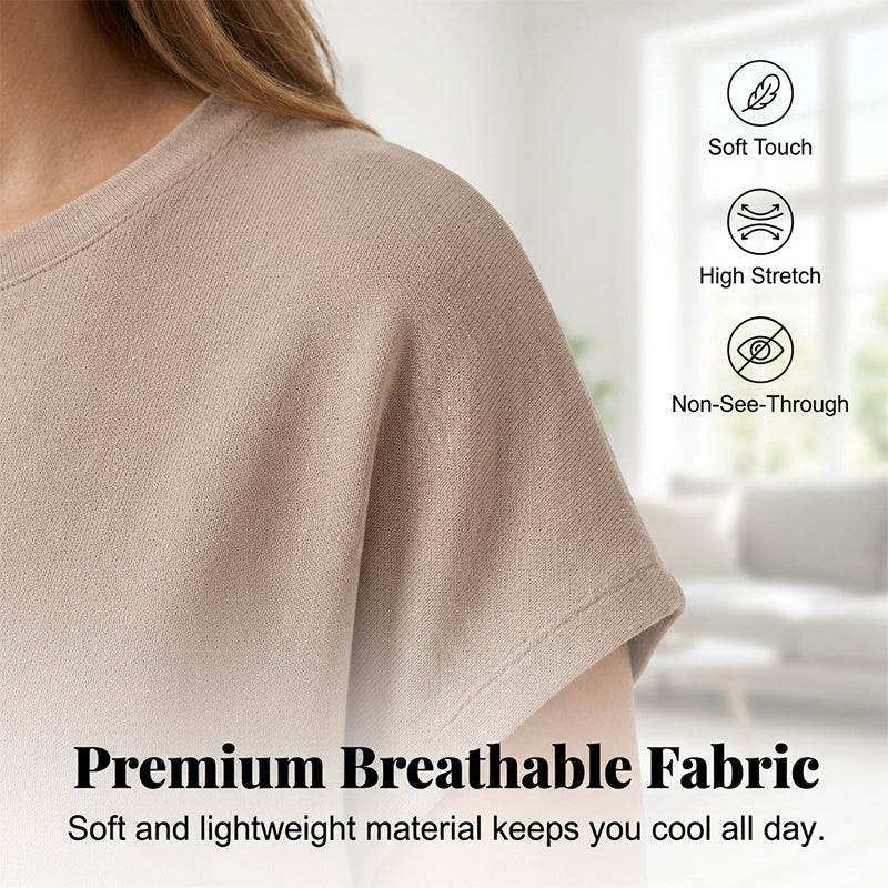 Robe T-shirt décontractée à manches courtes pour femme