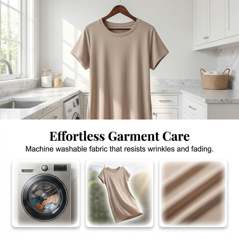 Robe T-shirt décontractée à manches courtes pour femme