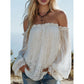 🌸 PROMO LIMITÉE 50% DE RÉDUCTION ! ✨ Bustier en Dentelle – Transparent, Manches Amples, Bohème ☀️