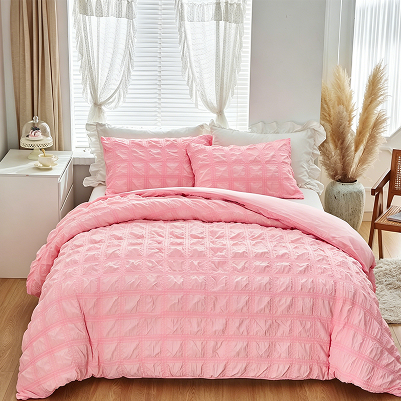 📢⏰DERNIER JOUR 50%🛏️Housse de Couette 3 Pièces – Texture Plissée Élégante, 6 Couleurs, 7 Tailles, Lavable en Machine, Mélange de Fibres Premium🌙