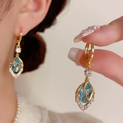 📢📢50 % DE RÉDUCTION !! ⏰Boucles d'oreilles créoles pendantes bleu ciel