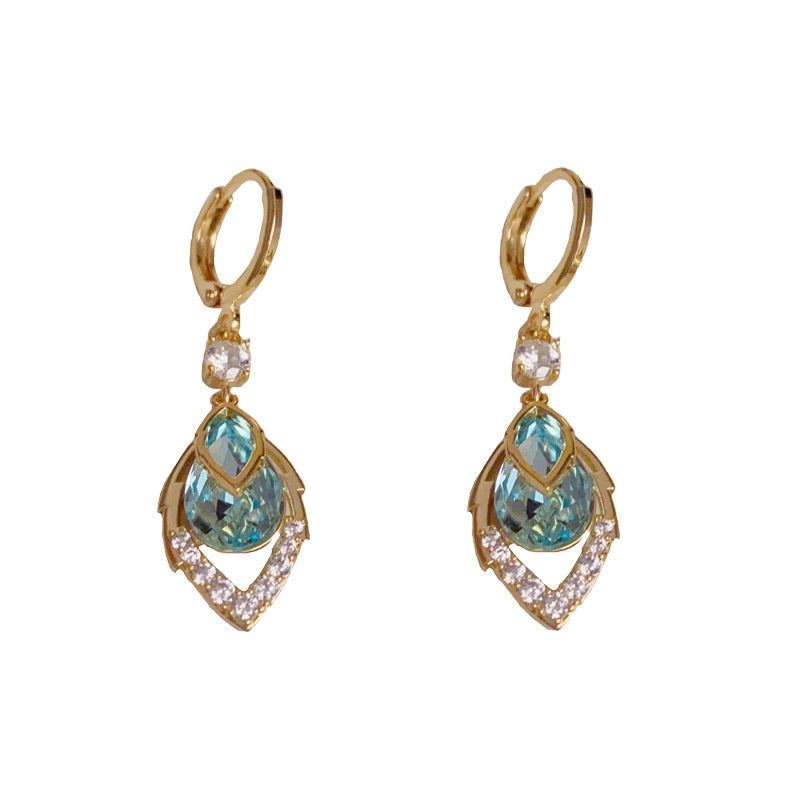📢📢50 % DE RÉDUCTION !! ⏰Boucles d'oreilles créoles pendantes bleu ciel