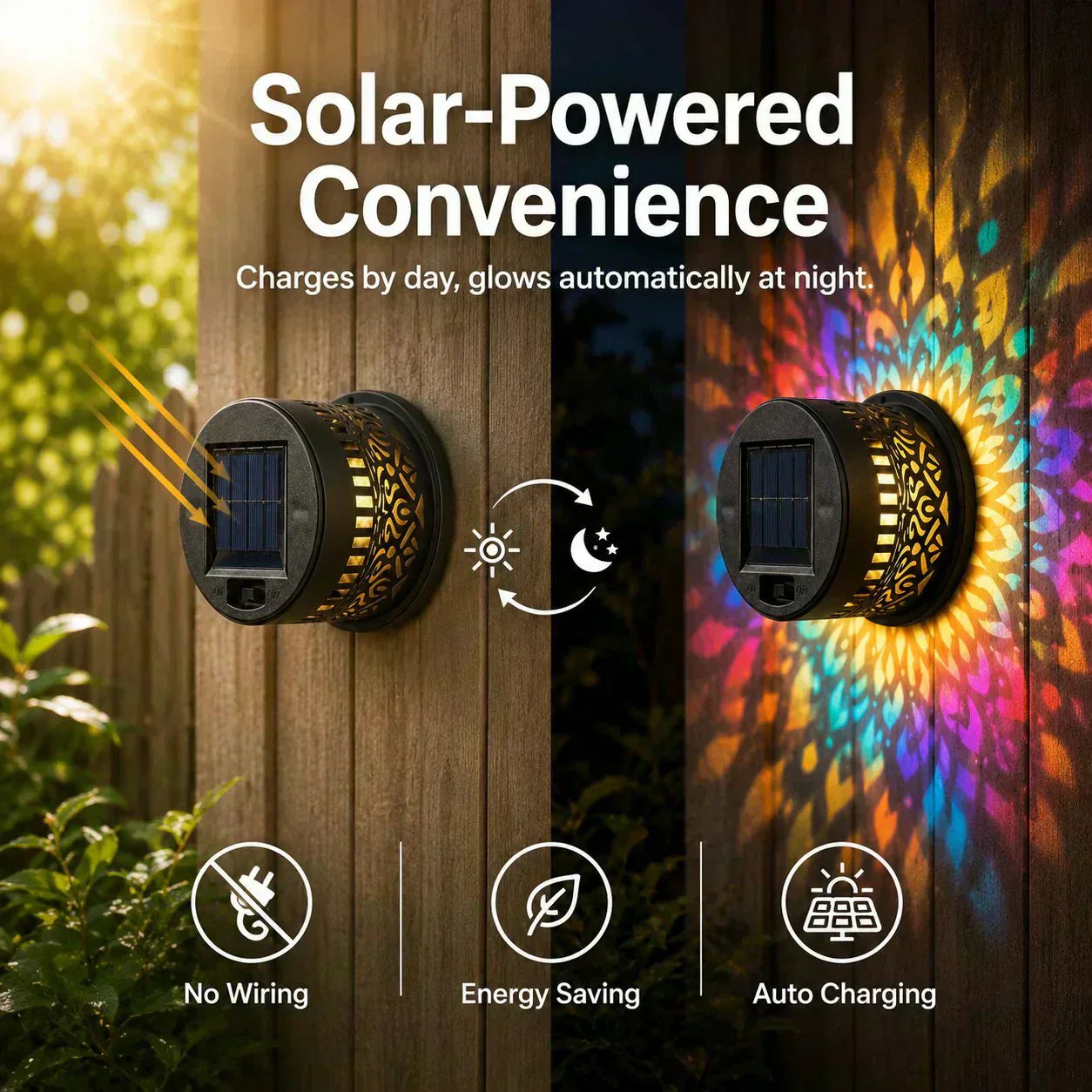 🌞 50 % DE RÉDUCTION MAINTENANT ! 🌀 Lampe solaire mandala – Projection de motifs époustouflants, design 2 en 1 pour sol et mur, étanche IP65, allumage/extinction automatique 🌿