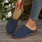 Mules à enfiler pour femme, ajourées et à plateforme