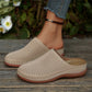 Mules à enfiler pour femme, ajourées et à plateforme