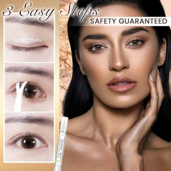 👁️✨Stylo Double Paupières 3 Secondes – Effet Immédiat, Tenue 24h, Naturel & Invisible, Formule Douce sans Collage, avec Tige en Y 👁️