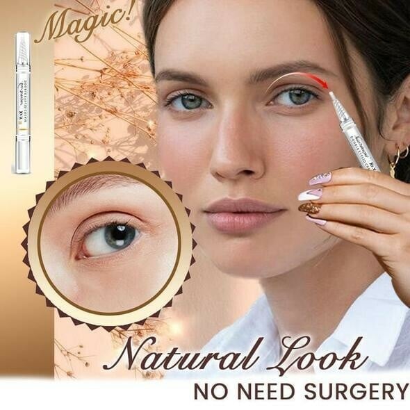 👁️✨Stylo Double Paupières 3 Secondes – Effet Immédiat, Tenue 24h, Naturel & Invisible, Formule Douce sans Collage, avec Tige en Y 👁️