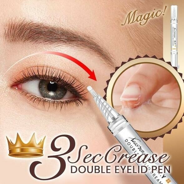👁️✨Stylo Double Paupières 3 Secondes – Effet Immédiat, Tenue 24h, Naturel & Invisible, Formule Douce sans Collage, avec Tige en Y 👁️