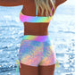 📢Ensemble bikini pour femme💖Haut à cordons et shorty, différents modèles🩱Pour la plage et la piscine⏰