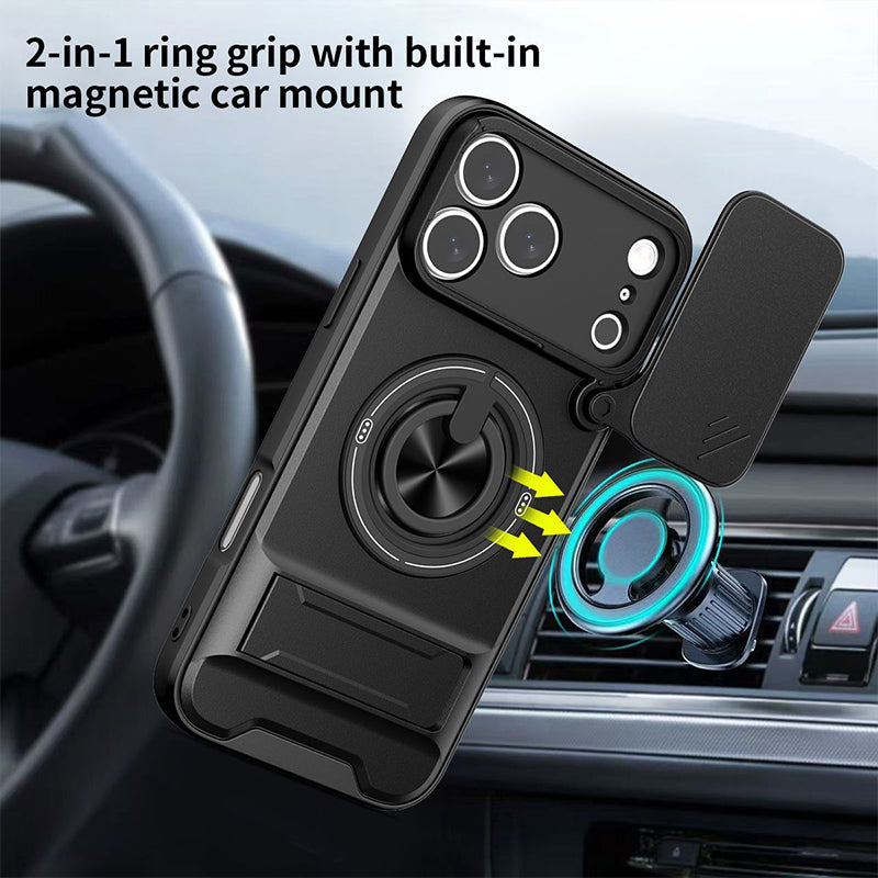 ⏳🔥 -50% COQUE 4 EN 1 iPhone cache caméra bague 360 aimantée support 5 coloris ✨