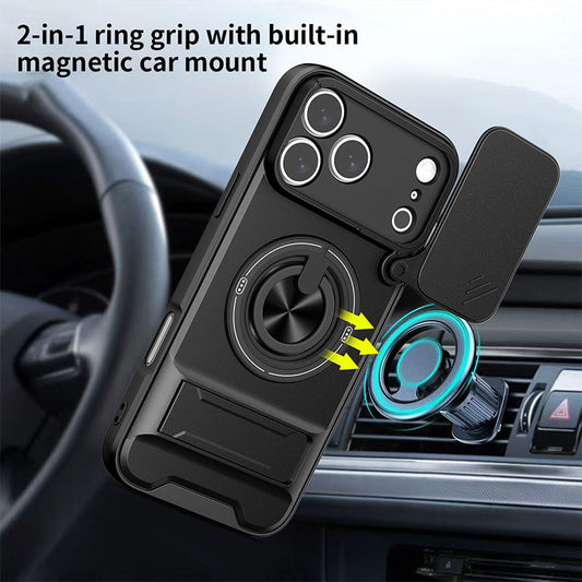 ⏳🔥COQUE 4 EN 1 iPhone cache caméra bague 360 aimantée support 5 coloris ✨