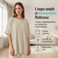 🌼Haut femme col bateau, coupe large, unicolore✨