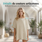 🌼Haut femme col bateau, coupe large, unicolore✨