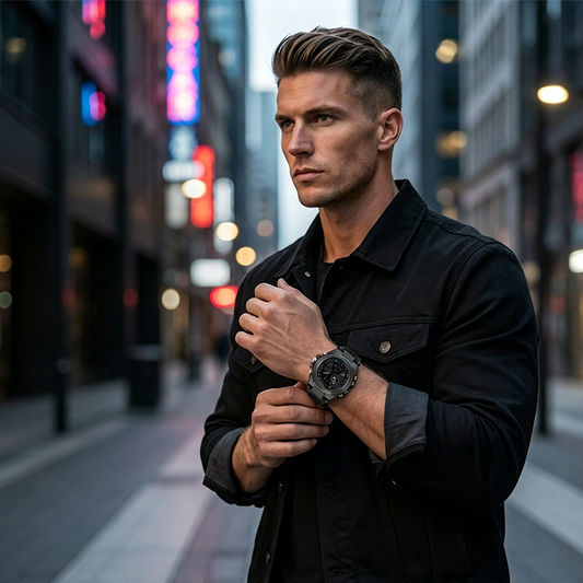 🔥PROMO FLASH 50%⌚Montre Sport Homme Étanche 3ATM – Double Affichage (Analogique+Numérique), Rétroéclairage, Chronographe, Boîtier ABS Antichoc, Bracelet Résine🌊