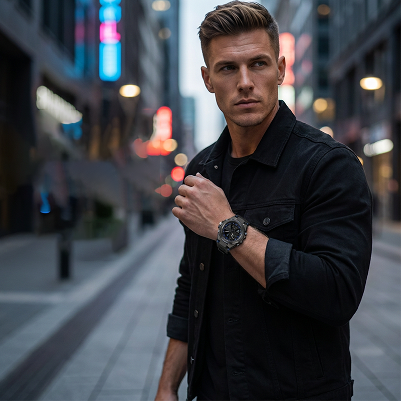 🔥PROMO FLASH 50%⌚Montre Sport Homme Étanche 3ATM – Double Affichage (Analogique+Numérique), Rétroéclairage, Chronographe, Boîtier ABS Antichoc, Bracelet Résine🌊